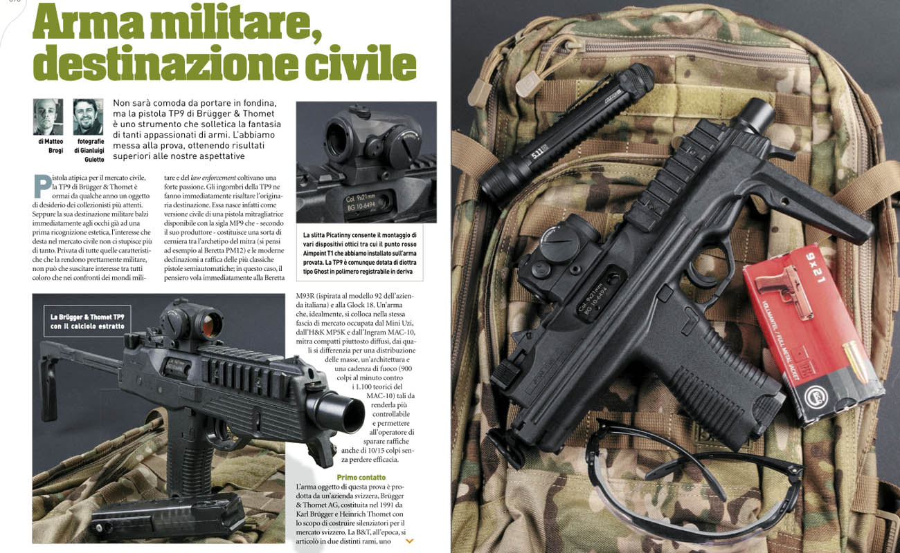 Matteo Brogi: Brügger & Thomet TP9: military gun, civilian purpose