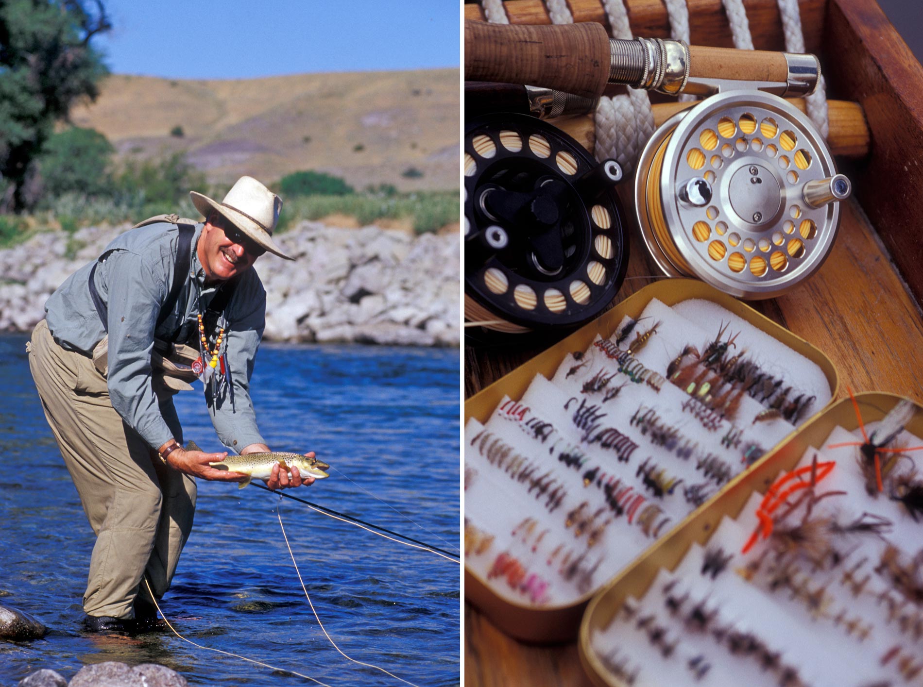 Fly fishing on Yellowstone River © Matteo Brogi